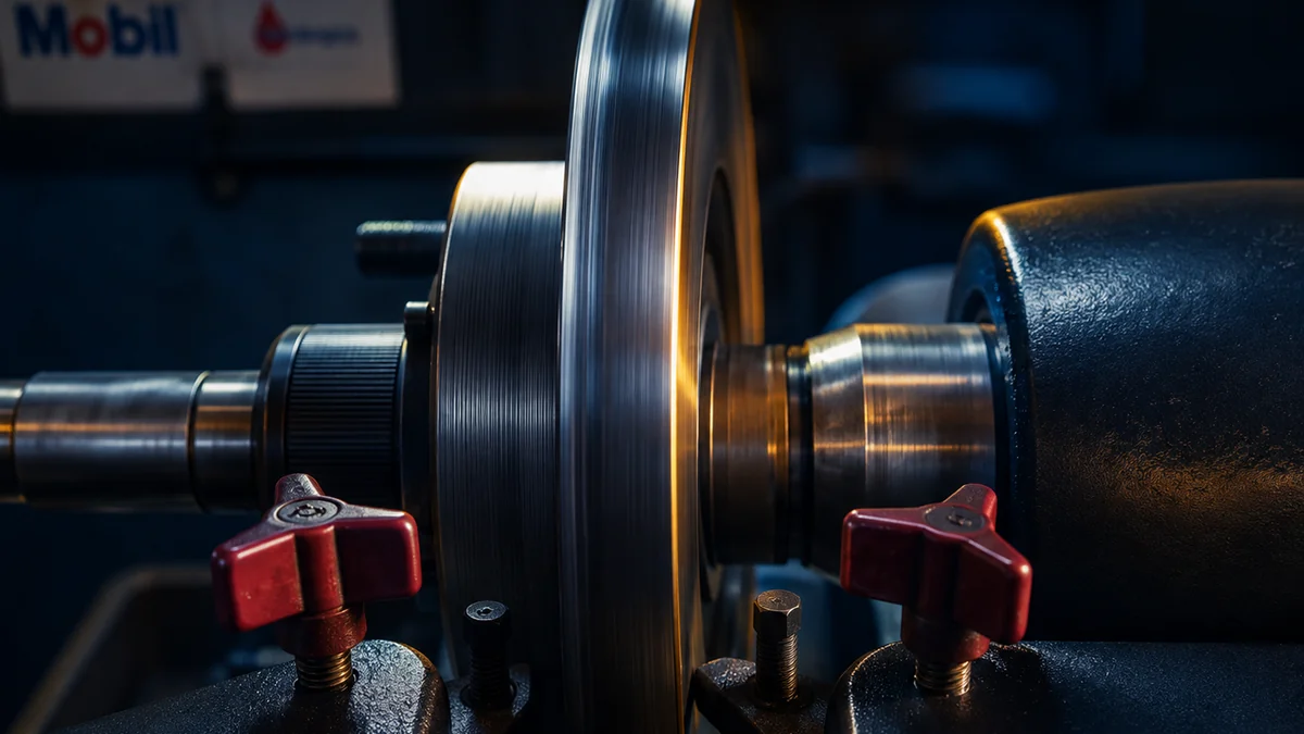Rectificado de discos de clutch en máquina del taller